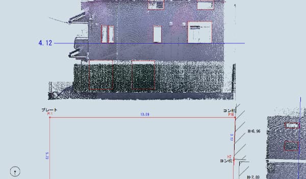 隣接建物の窓の位置調査